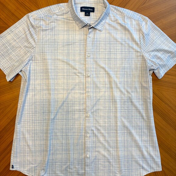 Mizzen+Main - Halyard Short Sleeve Button Down - Carolina Blue Plaid - Picture 4 of 4